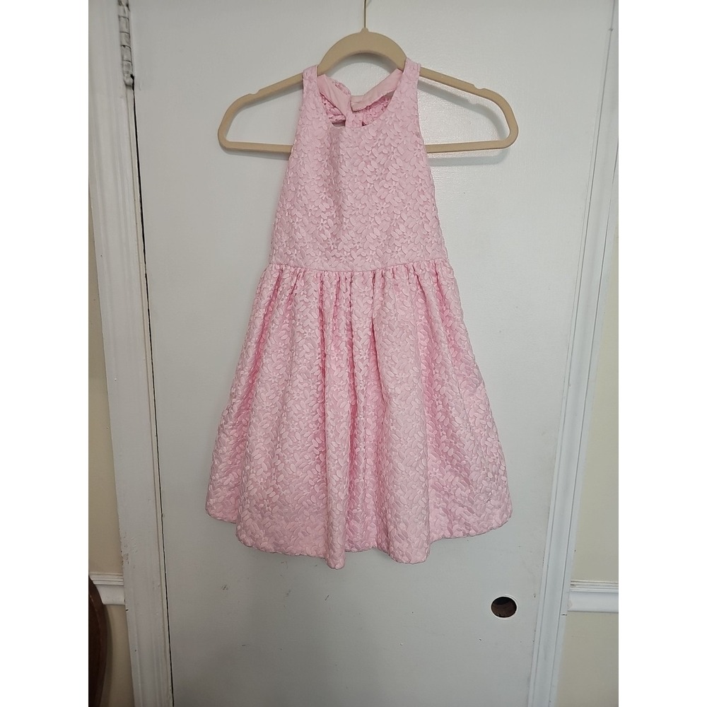 Kate Spade Billy bow embroidered pink Lace girls dress Size 6y
